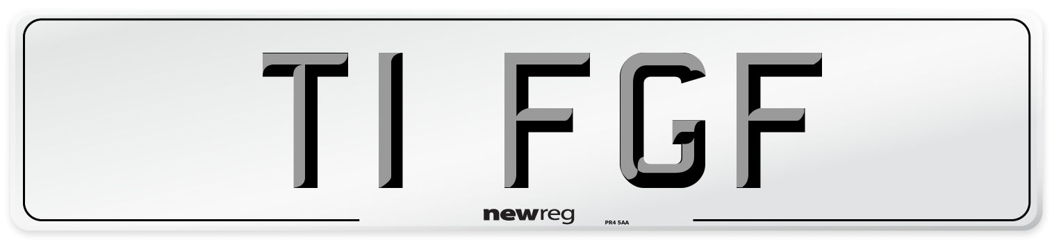 T1 FGF Number Plate from New Reg